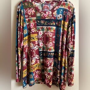 Johnny Was The Janie Favorite Long Sleeve Crew Neck Swing Tee